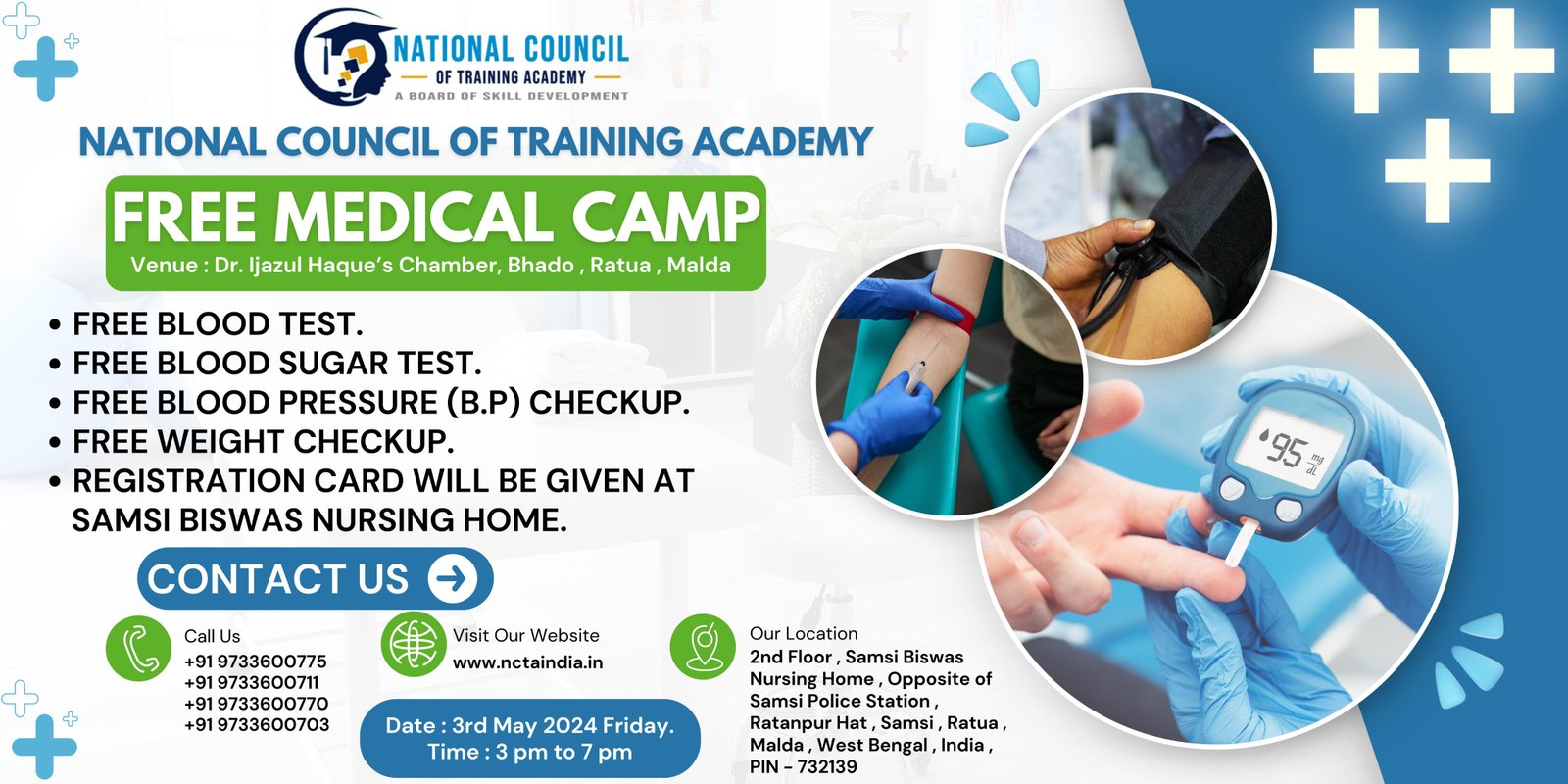NCTA INDIA ORGANIZED FREE MEDICAL CAMP